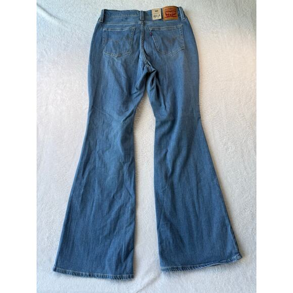 NWT Levis 726 Womens Size 12 Long High Rise Flare Jeans Distressed Light Wash - Picture 2 of 8
